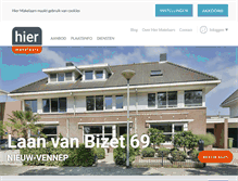 Tablet Screenshot of hiermakelaars.nl